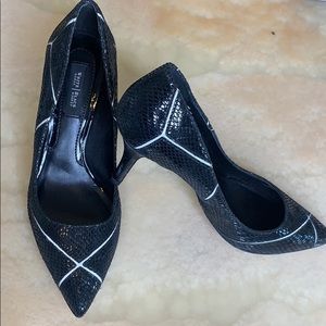 WHBM black and white pumps